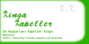 kinga kapeller business card